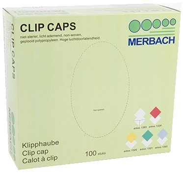 Merbach Haarnet Clip Caps Wit (100 Stuks)