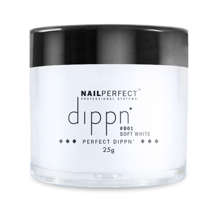 Nailperfect Dippn Powder Acrylpoeder #001 Soft White (25 Gram)