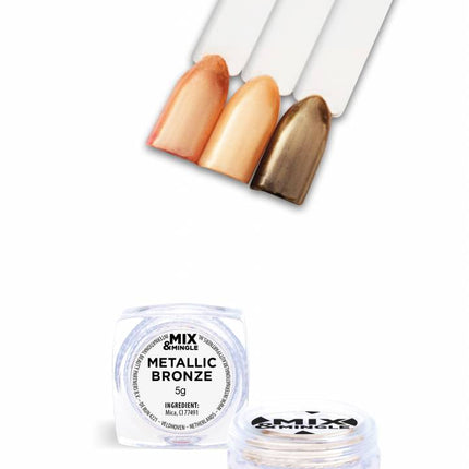 No Label Mix & Mingle Nagelpoeder Metallic Bronze