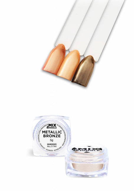 No Label Mix & Mingle Nagelpoeder Metallic Bronze