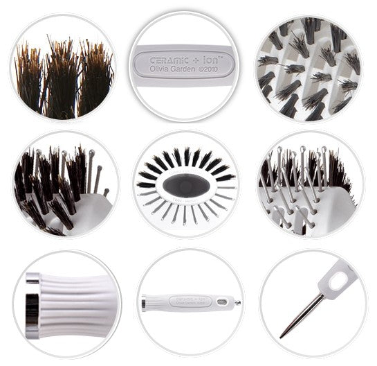 Olivia Garden Föhnborstel Ceramic + Ion Turbo Vent Oval Twin