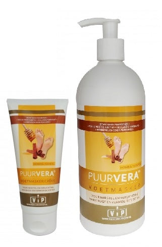 Puur Vera Voetmasker/-Creme Honing en Kaneel