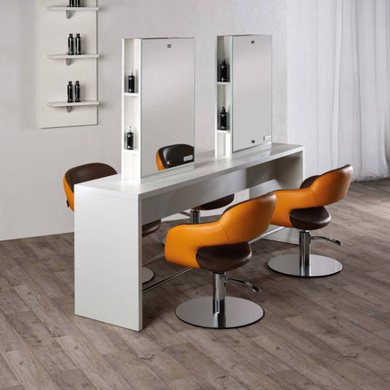 Salon Ambience Salon Ambience Kaptafel Brooklyn (Rechthoekige Spiegel)