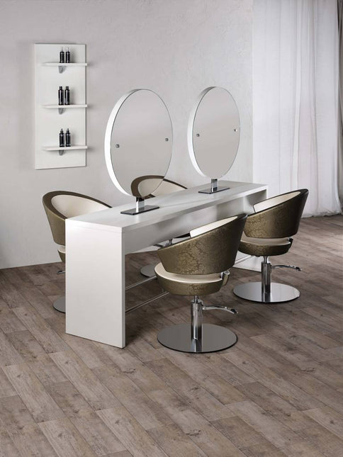 Salon Ambience Salon Ambience Kaptafel Brooklyn (Ronde Spiegel)