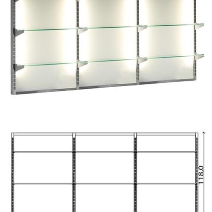 Salon Ambience Wand Productdisplay On The Wall