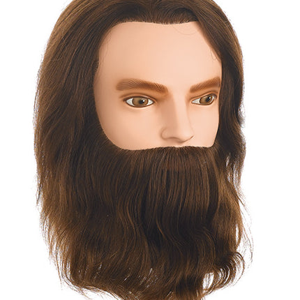 Sibel Oefenhoofd met Baard Karl 15-25cm 100% Echt Haar