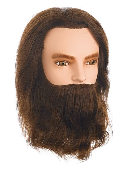 Sibel Oefenhoofd met Baard Karl 15-25cm 100% Echt Haar