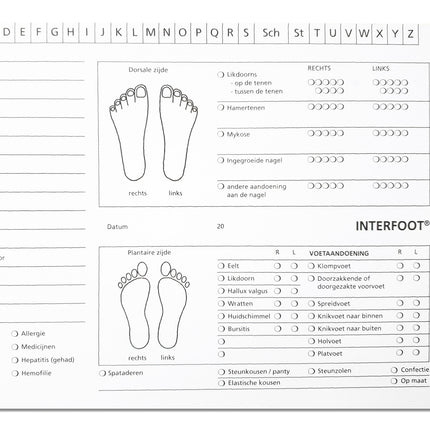 Van Heek Medical Analyse/Patienten Kaarten (100 Stuks)