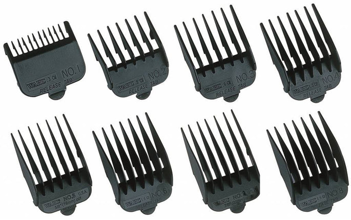 Wahl Opzetkammen Set Plastic Zwart (8 Stuks)