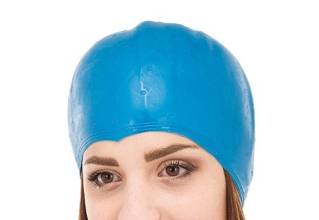 Xanitalia Blondeermuts Blauw Rubber (incl. Haaknaald)