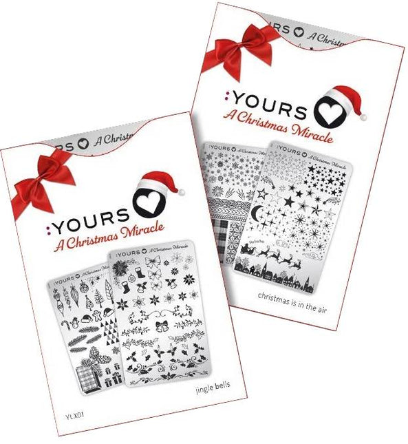 Yours Cosmetics Loves A Christmas Miracle Stempelplaten (Dubbelzijdig) Kerst 2018 Collectie