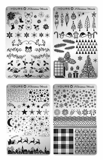 Yours Cosmetics Loves A Christmas Miracle Stempelplaten (Dubbelzijdig) Kerst 2018 Collectie