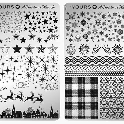 Yours Cosmetics Loves A Christmas Miracle Stempelplaten (Dubbelzijdig) Kerst 2018 Collectie
