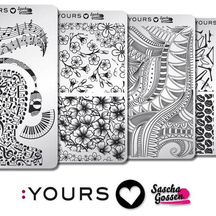 Yours Cosmetics Loves Sascha Gossen Stempelplaten Collectie