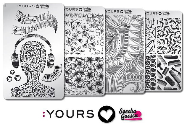 Yours Cosmetics Loves Sascha Gossen Stempelplaten Collectie