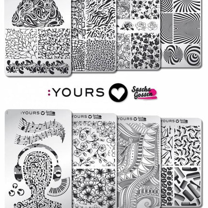 Yours Cosmetics Loves Sascha Gossen Stempelplaten Collectie