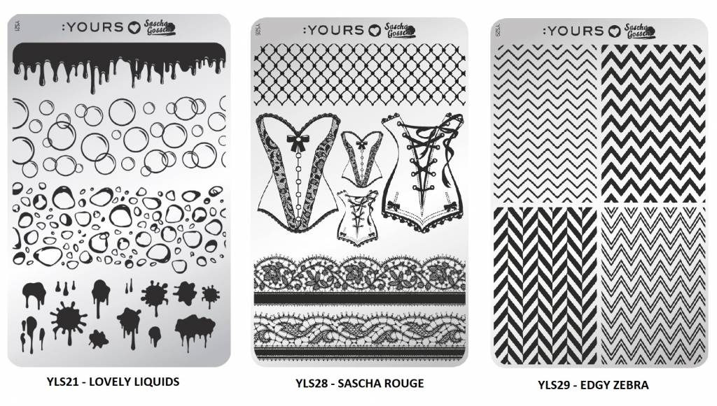 Yours Cosmetics Loves Sascha Gossen Stempelplaten Collectie