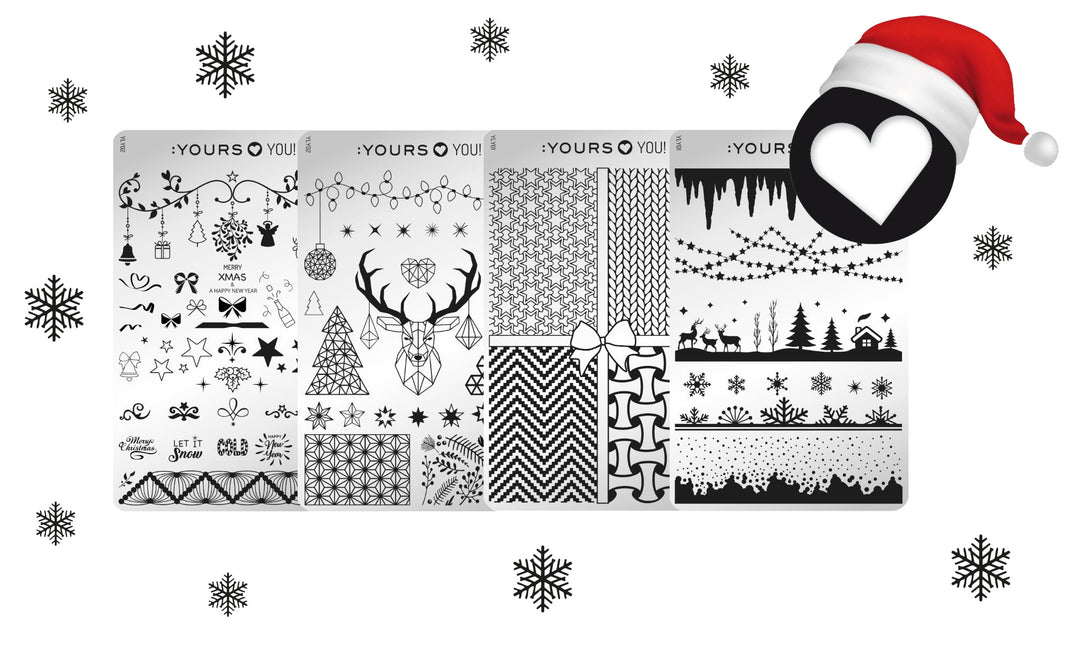 Yours Cosmetics Loves YOU Stempelplaten (Dubbelzijdig) Kerst 2019 Collectie