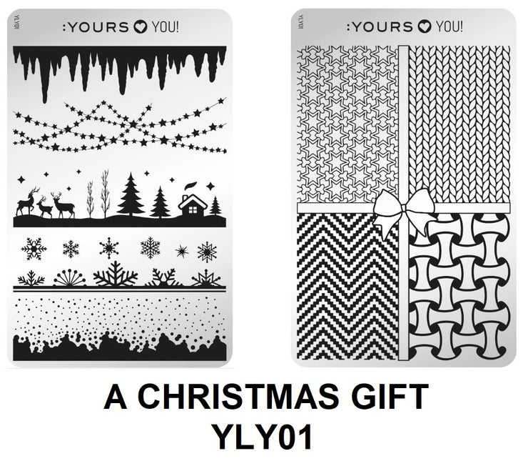 Yours Cosmetics Loves YOU Stempelplaten (Dubbelzijdig) Kerst 2019 Collectie