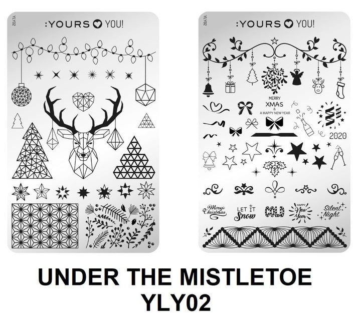 Yours Cosmetics Loves YOU Stempelplaten (Dubbelzijdig) Kerst 2019 Collectie