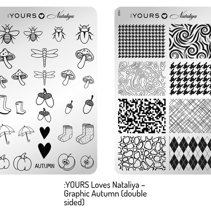 Yours Cosmetics Stempelplaten Dubbelzijdig - Fantastic Fall Collectie