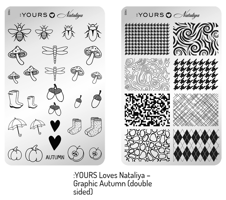 Yours Cosmetics Stempelplaten Dubbelzijdig - Fantastic Fall Collectie
