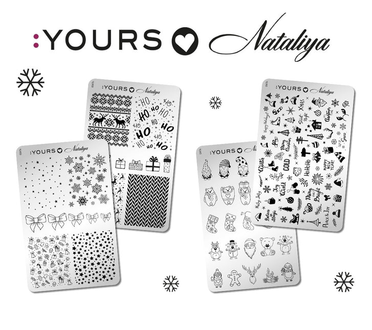 Yours Cosmetics Stempelplaten Dubbelzijdig - Xmas 2021 Collectie