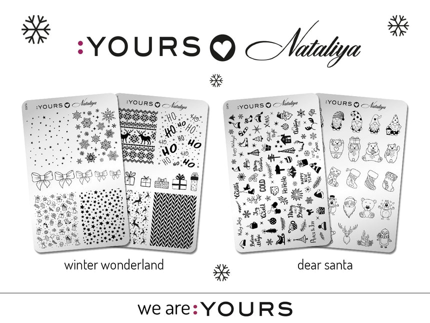 Yours Cosmetics Stempelplaten Dubbelzijdig - Xmas 2021 Collectie